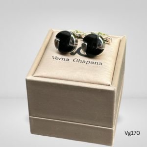 Verona & ghabana Cufflinks Black Silver