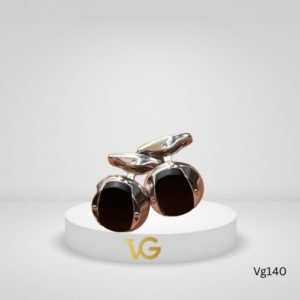 Verna  ghabana cufflinks Black steel