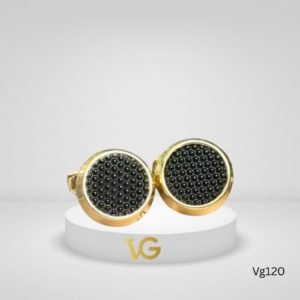 Verna gappana Steel Black Cufflinks