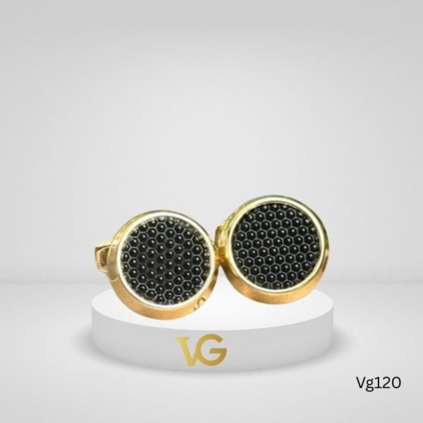 Verna gappana Steel Black Cufflinks