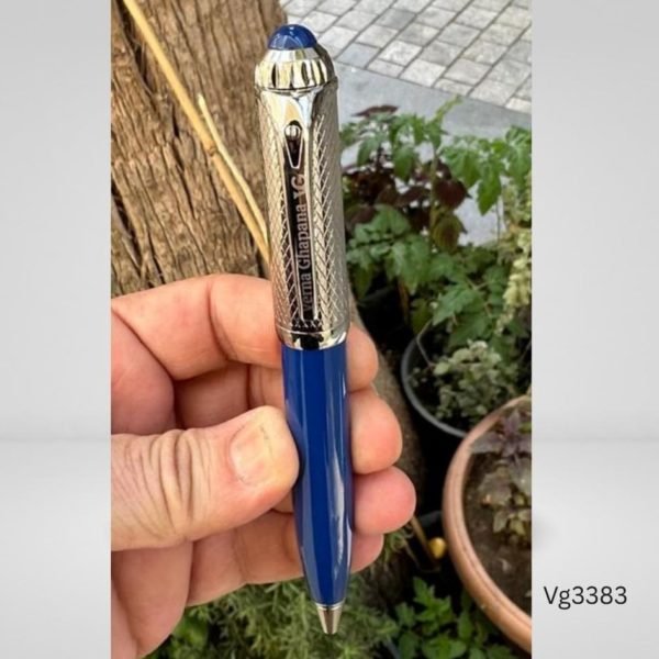 ⁦Verna ghabana Moroccan Pasha Blue Striped Pen⁩ - الصورة ⁦2⁩
